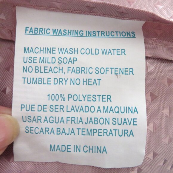 Vintage Style Pink Ruffled Polyester Curtains Split Panels No Tie Backs Bath NEW - Picture 5 of 6